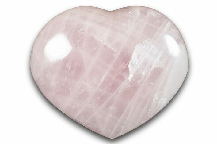 Polished Rose Quartz Heart - Madagascar #280347